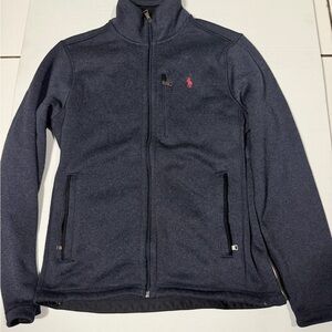 Polo by Ralph Lauren Navy Full-Zip Jacket with Pink Pony